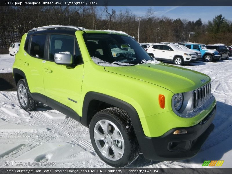 Hypergreen / Black 2017 Jeep Renegade Limited 4x4