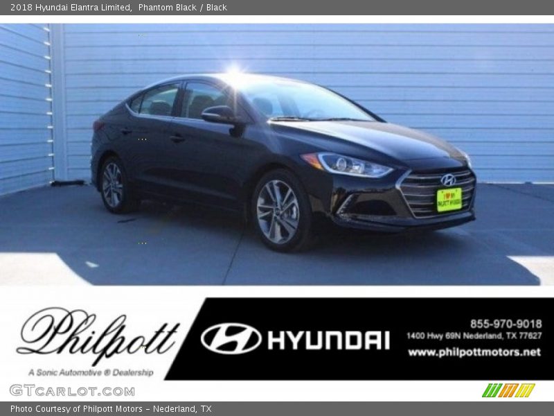 Phantom Black / Black 2018 Hyundai Elantra Limited