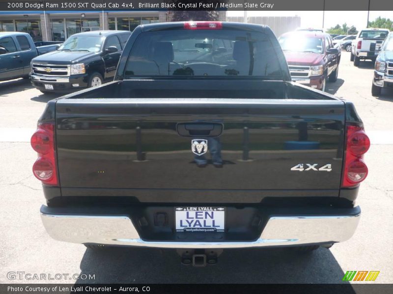 Brilliant Black Crystal Pearl / Medium Slate Gray 2008 Dodge Ram 1500 SXT Quad Cab 4x4