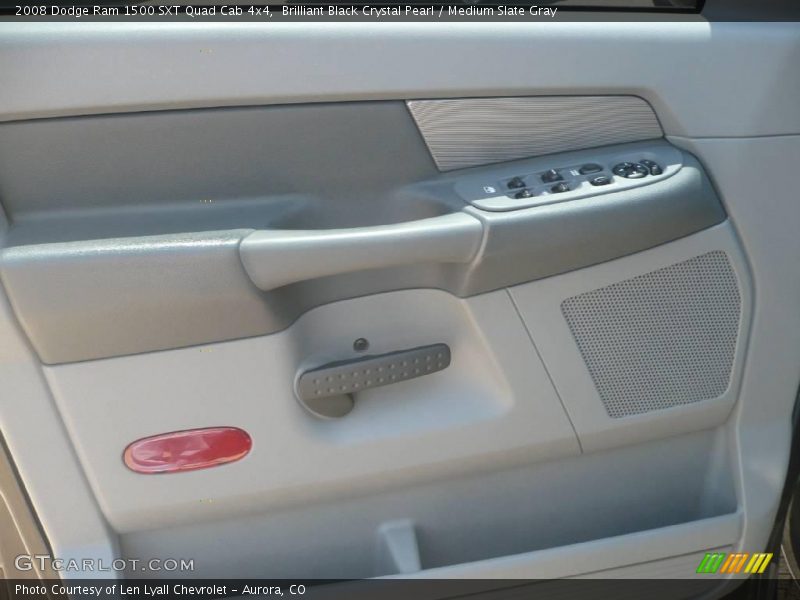 Brilliant Black Crystal Pearl / Medium Slate Gray 2008 Dodge Ram 1500 SXT Quad Cab 4x4