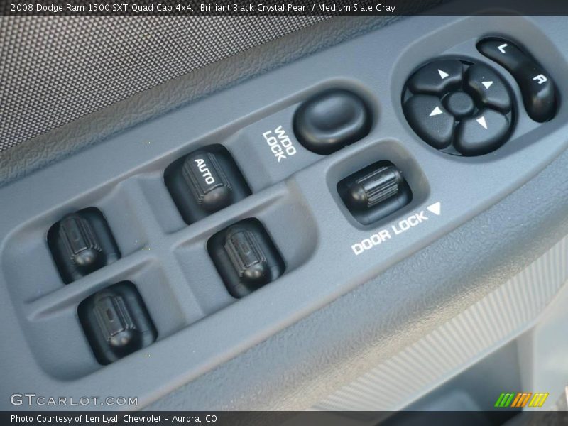 Brilliant Black Crystal Pearl / Medium Slate Gray 2008 Dodge Ram 1500 SXT Quad Cab 4x4