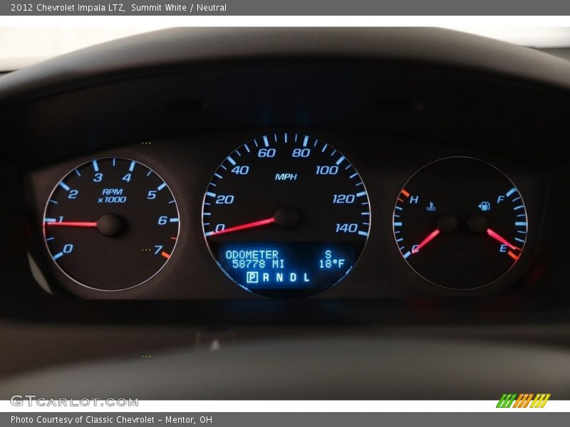 Summit White / Neutral 2012 Chevrolet Impala LTZ