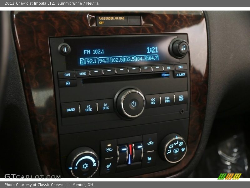 Summit White / Neutral 2012 Chevrolet Impala LTZ