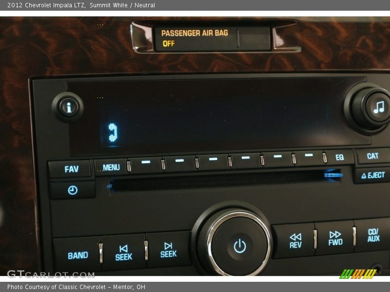 Summit White / Neutral 2012 Chevrolet Impala LTZ