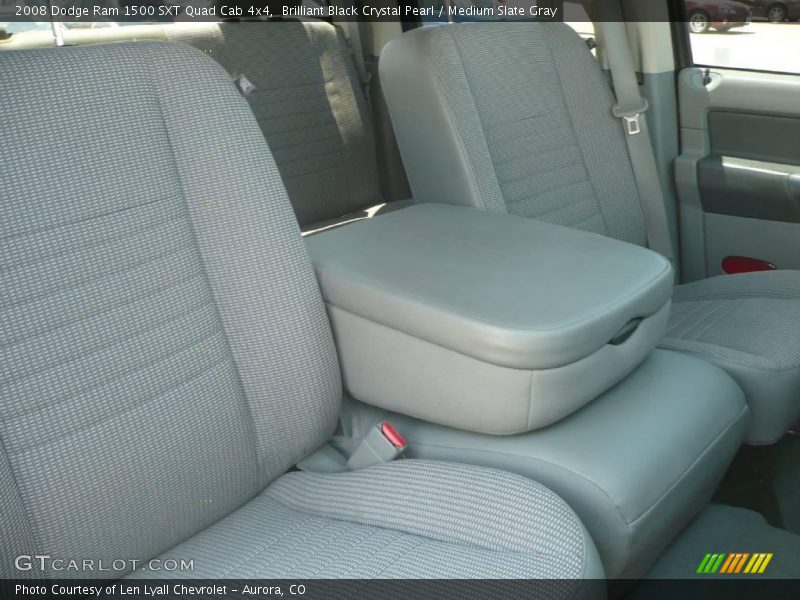 Brilliant Black Crystal Pearl / Medium Slate Gray 2008 Dodge Ram 1500 SXT Quad Cab 4x4