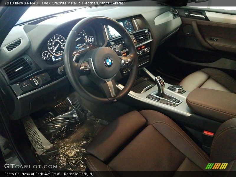 Dark Graphite Metallic / Mocha/Orange Contrast 2018 BMW X4 M40i
