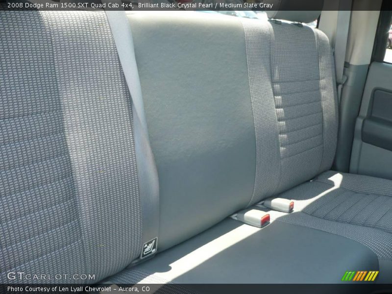 Brilliant Black Crystal Pearl / Medium Slate Gray 2008 Dodge Ram 1500 SXT Quad Cab 4x4