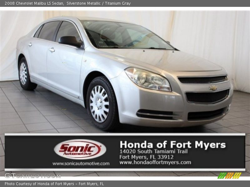 Silverstone Metallic / Titanium Gray 2008 Chevrolet Malibu LS Sedan