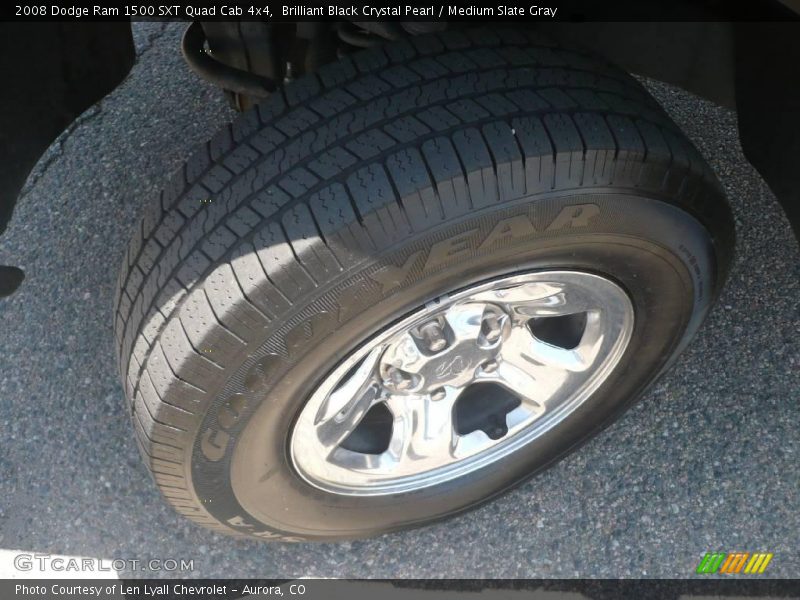Brilliant Black Crystal Pearl / Medium Slate Gray 2008 Dodge Ram 1500 SXT Quad Cab 4x4
