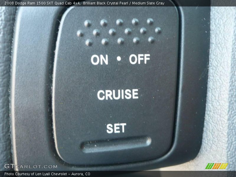 Brilliant Black Crystal Pearl / Medium Slate Gray 2008 Dodge Ram 1500 SXT Quad Cab 4x4
