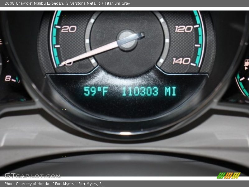 Silverstone Metallic / Titanium Gray 2008 Chevrolet Malibu LS Sedan