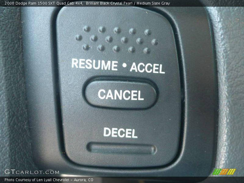 Brilliant Black Crystal Pearl / Medium Slate Gray 2008 Dodge Ram 1500 SXT Quad Cab 4x4
