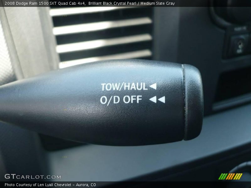 Brilliant Black Crystal Pearl / Medium Slate Gray 2008 Dodge Ram 1500 SXT Quad Cab 4x4