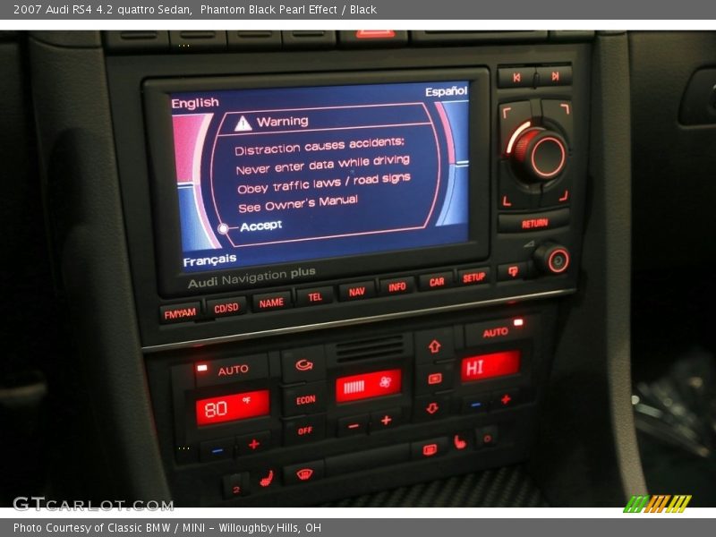 Phantom Black Pearl Effect / Black 2007 Audi RS4 4.2 quattro Sedan