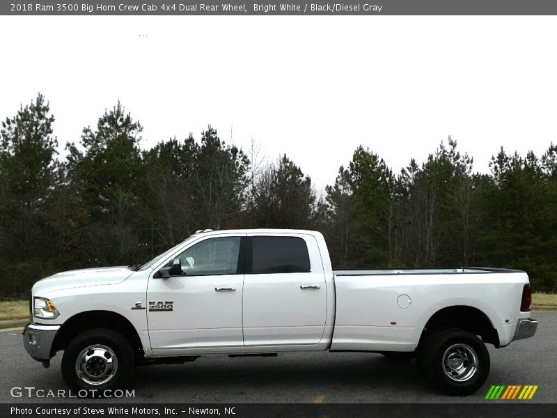 Bright White / Black/Diesel Gray 2018 Ram 3500 Big Horn Crew Cab 4x4 Dual Rear Wheel