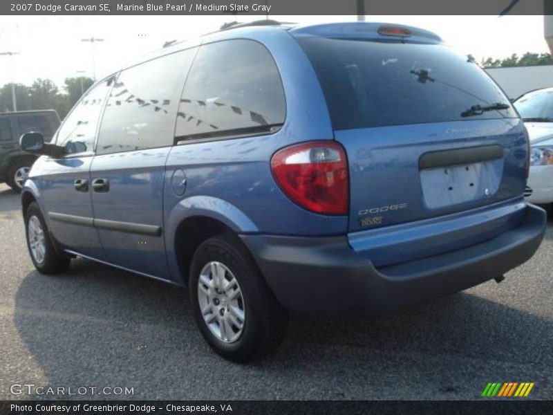 Marine Blue Pearl / Medium Slate Gray 2007 Dodge Caravan SE