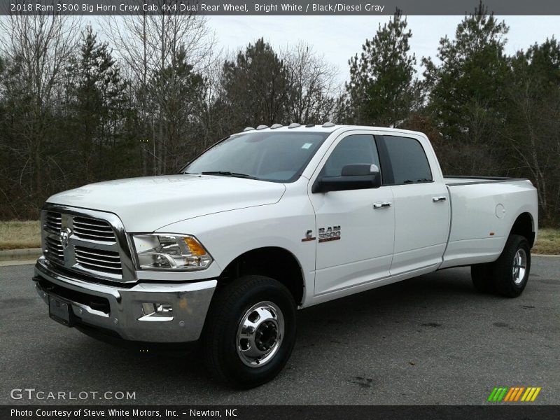 Bright White / Black/Diesel Gray 2018 Ram 3500 Big Horn Crew Cab 4x4 Dual Rear Wheel