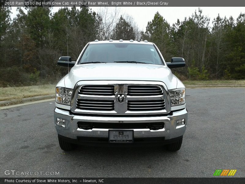 Bright White / Black/Diesel Gray 2018 Ram 3500 Big Horn Crew Cab 4x4 Dual Rear Wheel