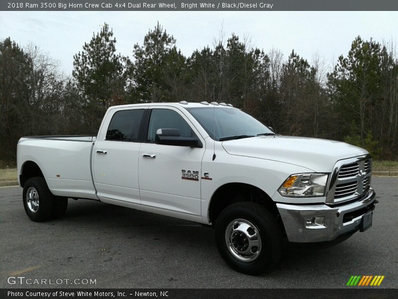Bright White / Black/Diesel Gray 2018 Ram 3500 Big Horn Crew Cab 4x4 Dual Rear Wheel