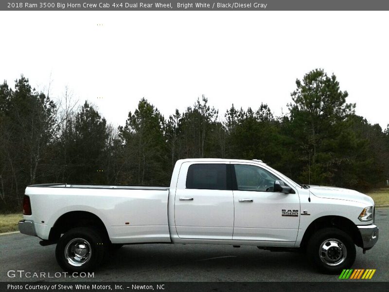 Bright White / Black/Diesel Gray 2018 Ram 3500 Big Horn Crew Cab 4x4 Dual Rear Wheel