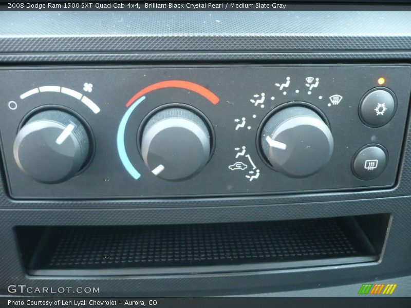 Brilliant Black Crystal Pearl / Medium Slate Gray 2008 Dodge Ram 1500 SXT Quad Cab 4x4