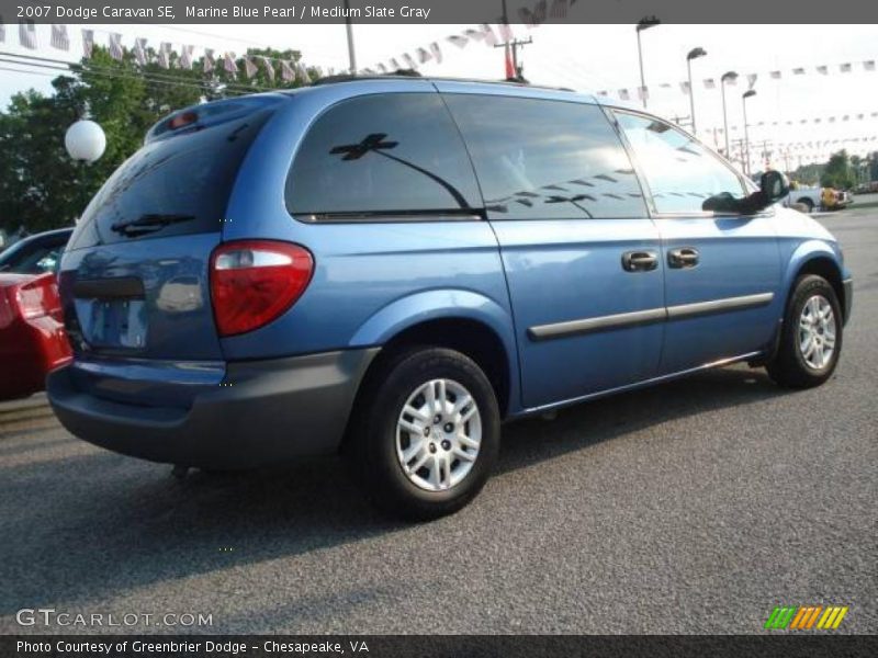 Marine Blue Pearl / Medium Slate Gray 2007 Dodge Caravan SE
