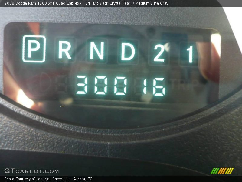 Brilliant Black Crystal Pearl / Medium Slate Gray 2008 Dodge Ram 1500 SXT Quad Cab 4x4