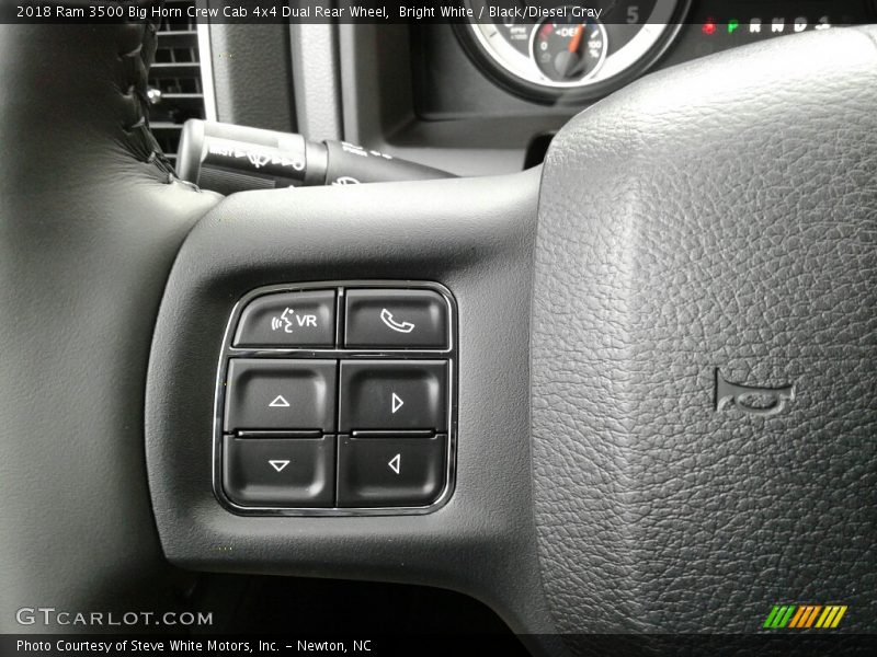 Bright White / Black/Diesel Gray 2018 Ram 3500 Big Horn Crew Cab 4x4 Dual Rear Wheel