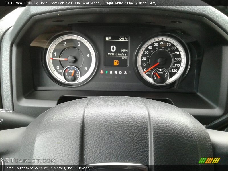 Bright White / Black/Diesel Gray 2018 Ram 3500 Big Horn Crew Cab 4x4 Dual Rear Wheel