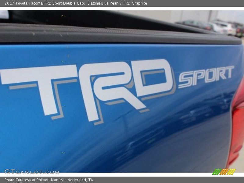 Blazing Blue Pearl / TRD Graphite 2017 Toyota Tacoma TRD Sport Double Cab
