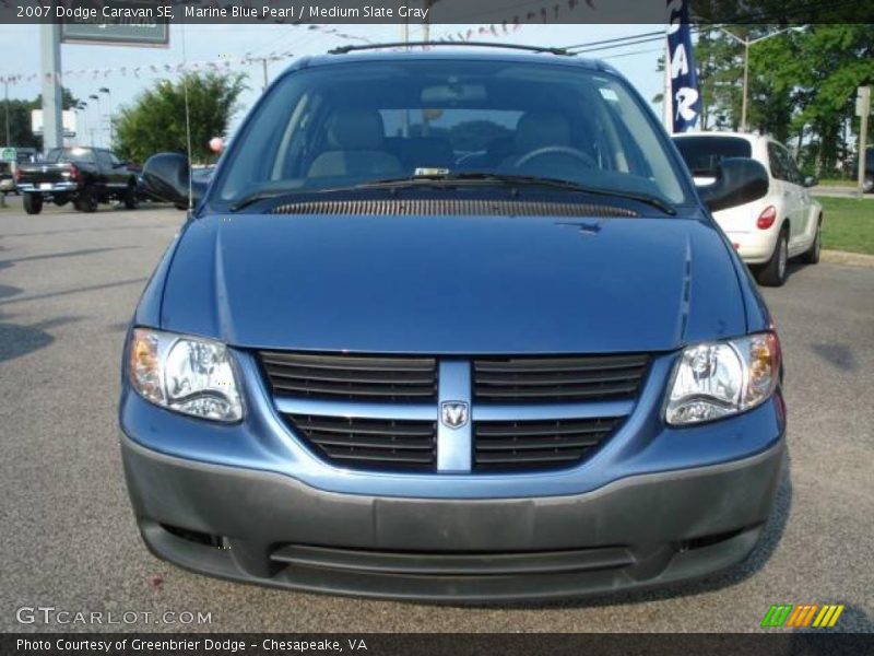 Marine Blue Pearl / Medium Slate Gray 2007 Dodge Caravan SE