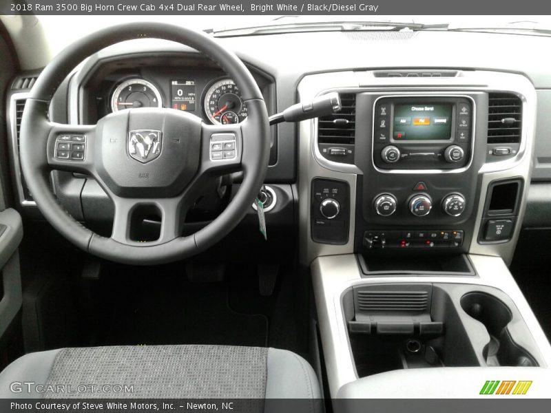 Bright White / Black/Diesel Gray 2018 Ram 3500 Big Horn Crew Cab 4x4 Dual Rear Wheel