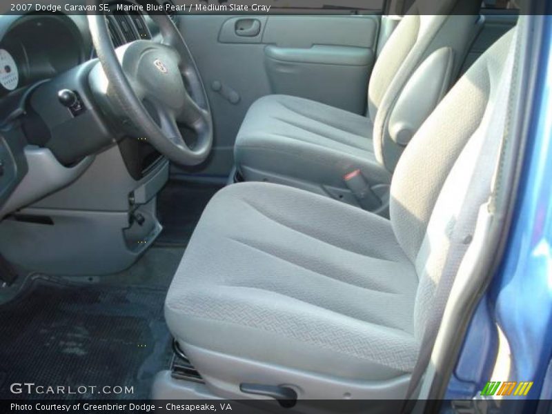Marine Blue Pearl / Medium Slate Gray 2007 Dodge Caravan SE