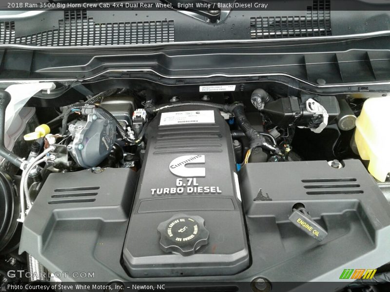 Bright White / Black/Diesel Gray 2018 Ram 3500 Big Horn Crew Cab 4x4 Dual Rear Wheel