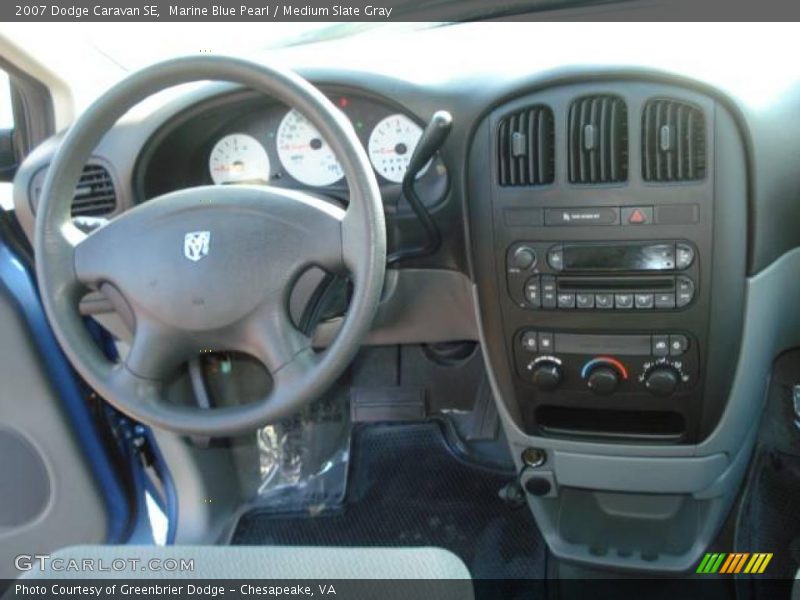 Marine Blue Pearl / Medium Slate Gray 2007 Dodge Caravan SE