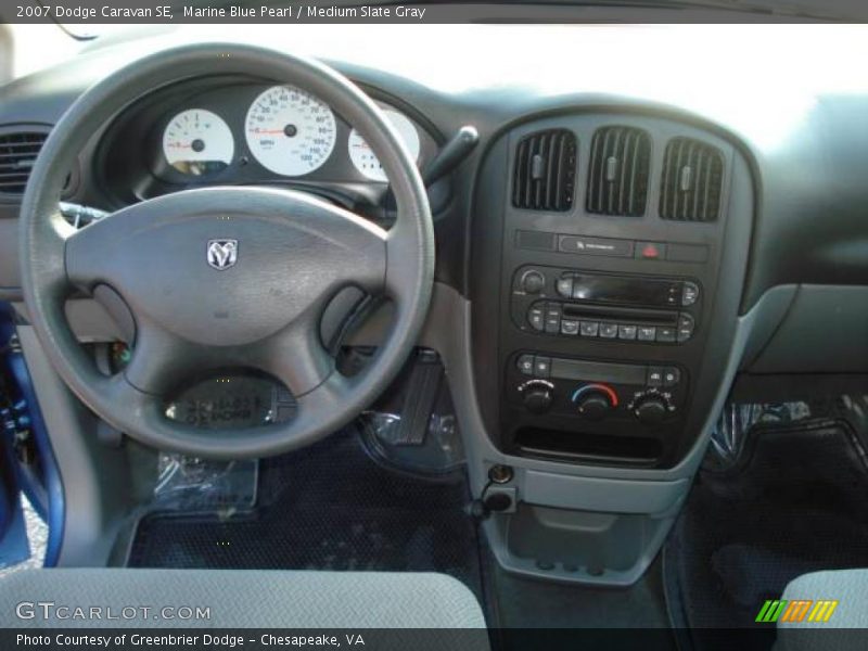 Marine Blue Pearl / Medium Slate Gray 2007 Dodge Caravan SE
