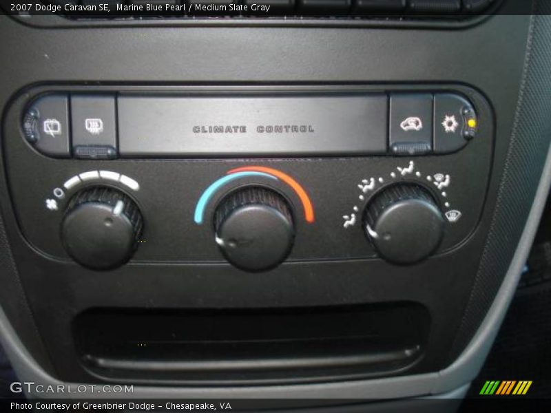 Marine Blue Pearl / Medium Slate Gray 2007 Dodge Caravan SE