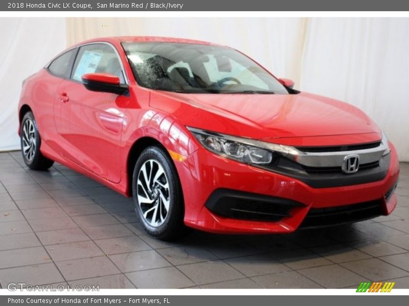 Front 3/4 View of 2018 Civic LX Coupe