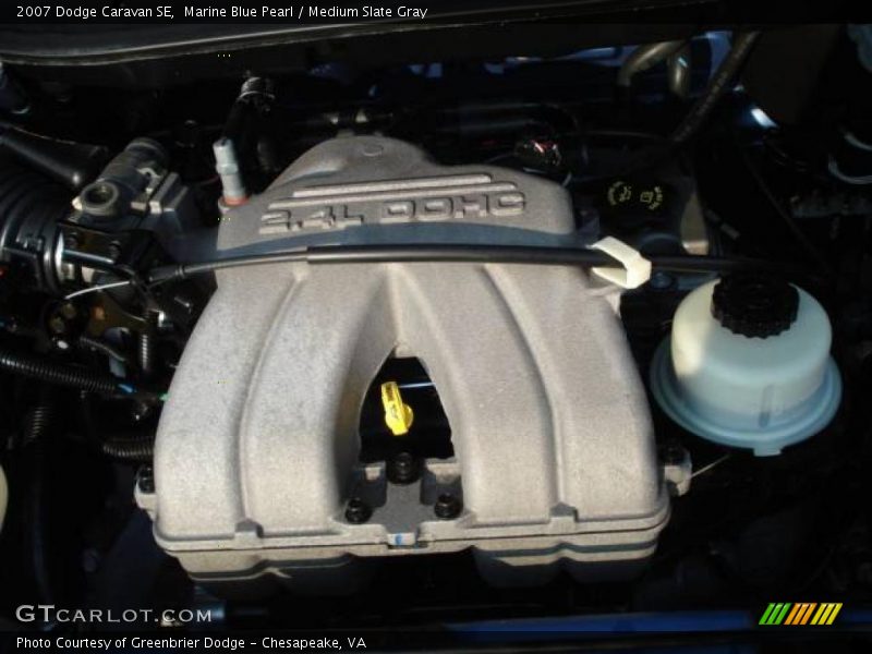 Marine Blue Pearl / Medium Slate Gray 2007 Dodge Caravan SE