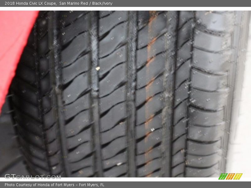 San Marino Red / Black/Ivory 2018 Honda Civic LX Coupe