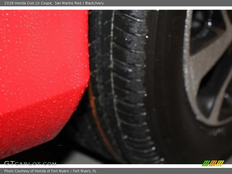 San Marino Red / Black/Ivory 2018 Honda Civic LX Coupe