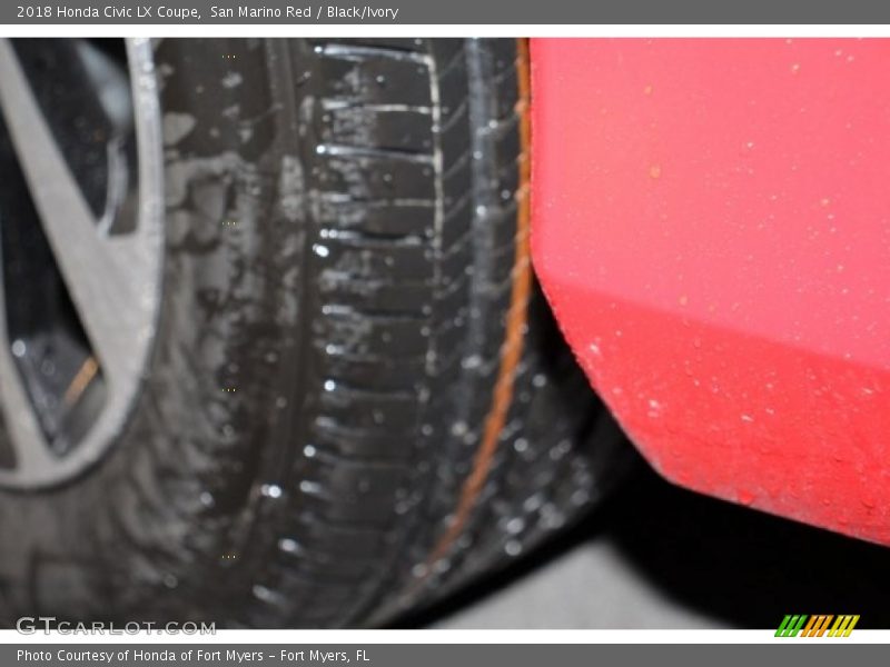 San Marino Red / Black/Ivory 2018 Honda Civic LX Coupe