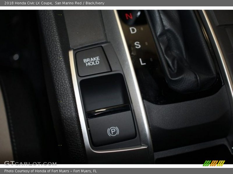 San Marino Red / Black/Ivory 2018 Honda Civic LX Coupe