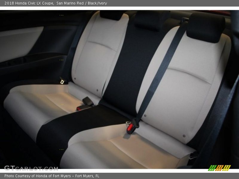 San Marino Red / Black/Ivory 2018 Honda Civic LX Coupe