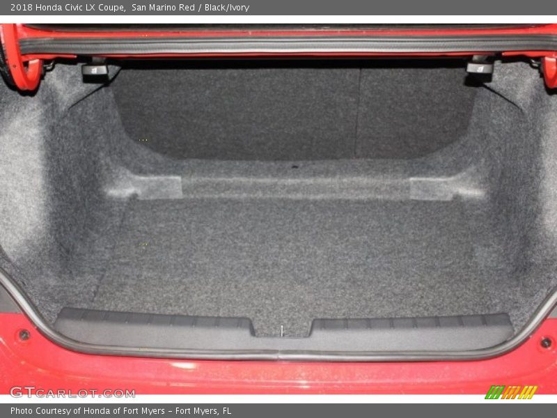 San Marino Red / Black/Ivory 2018 Honda Civic LX Coupe