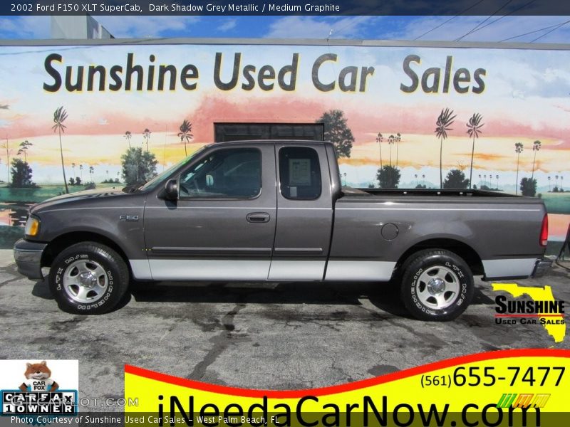 Dark Shadow Grey Metallic / Medium Graphite 2002 Ford F150 XLT SuperCab