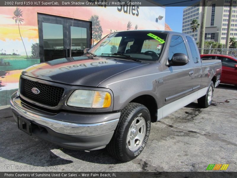 Dark Shadow Grey Metallic / Medium Graphite 2002 Ford F150 XLT SuperCab