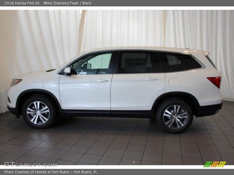 White Diamond Pearl / Black 2018 Honda Pilot EX