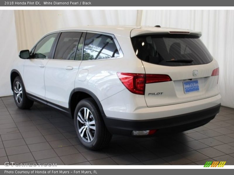 White Diamond Pearl / Black 2018 Honda Pilot EX