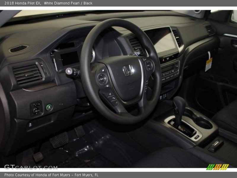 White Diamond Pearl / Black 2018 Honda Pilot EX